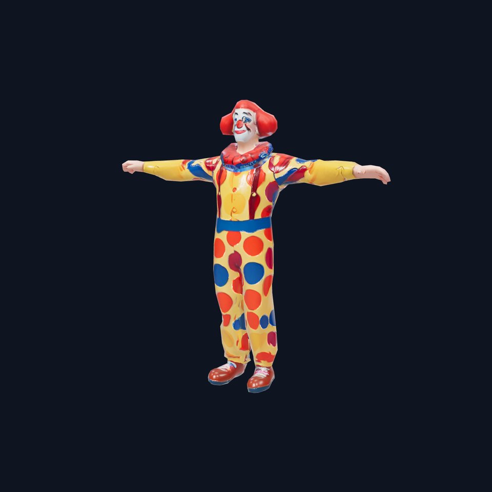 Colorful Clown Outfit model pack